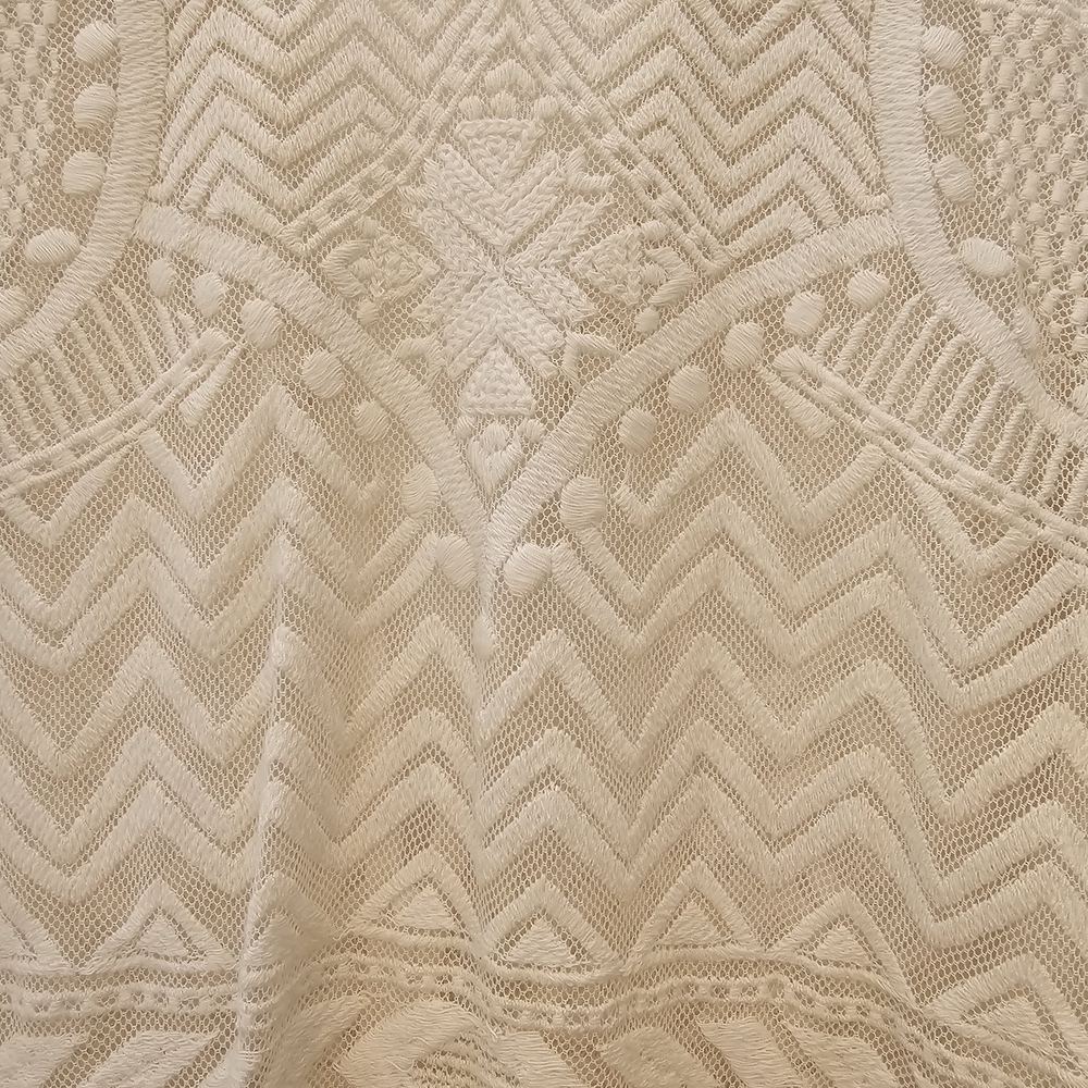 Isabel Marant Cream Lace Chevron Sleeveless Top